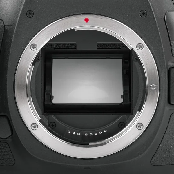 Vértes fényképezőgép érzékelő tükör — Stock Fotó