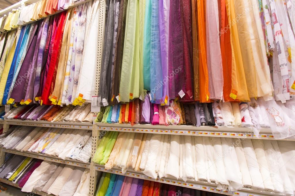 textiles for sale in fabric shop