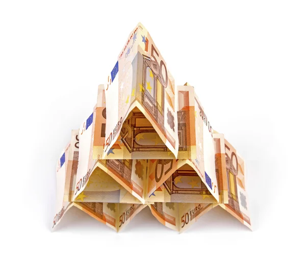 Euron pengar pyramid — Stockfoto