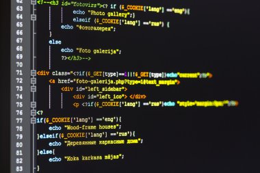 websitesi geliştirme - bilgisayar ekranında programlama kodu