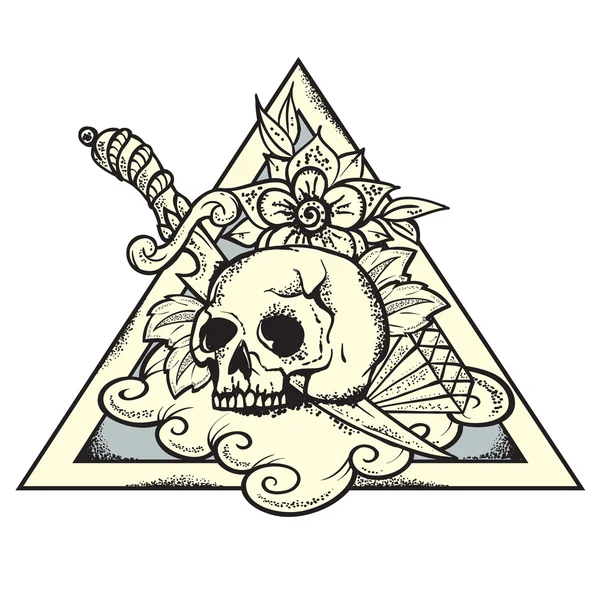 Tatuagem triangular —  Vetores de Stock