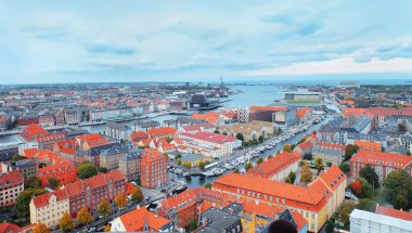 Copenhagen üzerinde Üstten Görünüm.