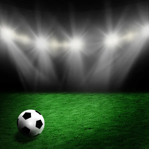 Fotboll på stadion gräsmattan — Stockfoto