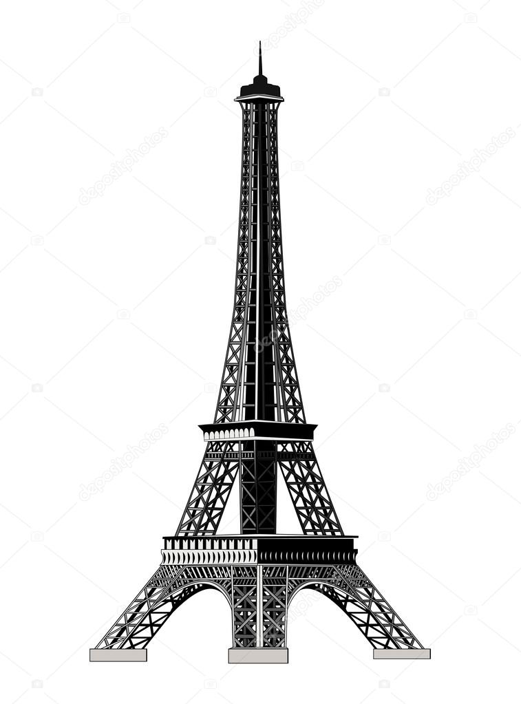The Eiffel Tower, vector illustration