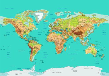 Map of the World. Vector illustration clipart