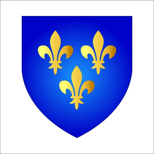 French lily. Coat of arms of French kings — Stock Vector