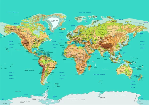 世界的地图。矢量说明 — 图库矢量图片#