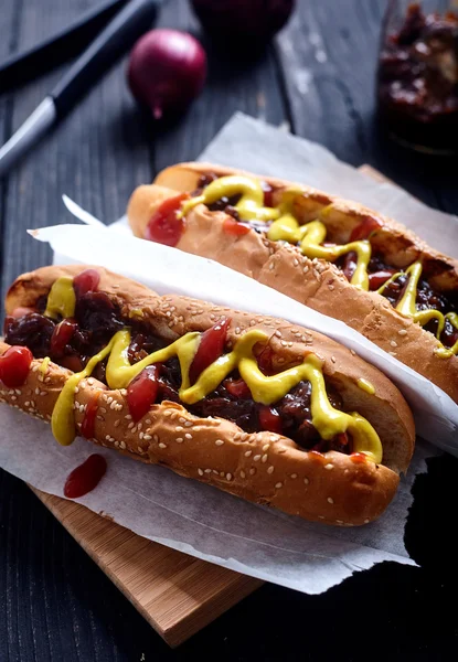 Caseiro New York Style Hot dog . — Fotografia de Stock