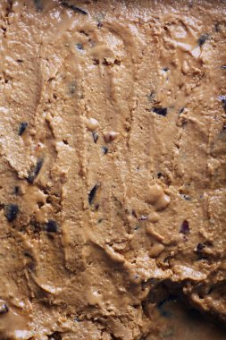 Karamelli dondurma yakın çekim