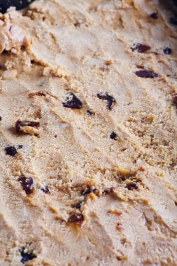 Karamelli dondurma makro detaylı yüzey