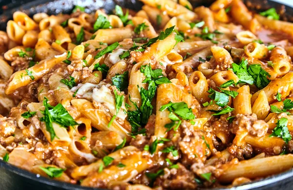 American chop suey pasta dish with beef — Stock Photo, Image