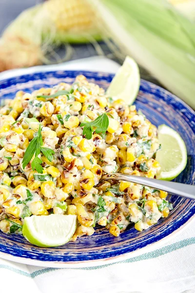 Salada de milho mexicana caseira — Fotografia de Stock