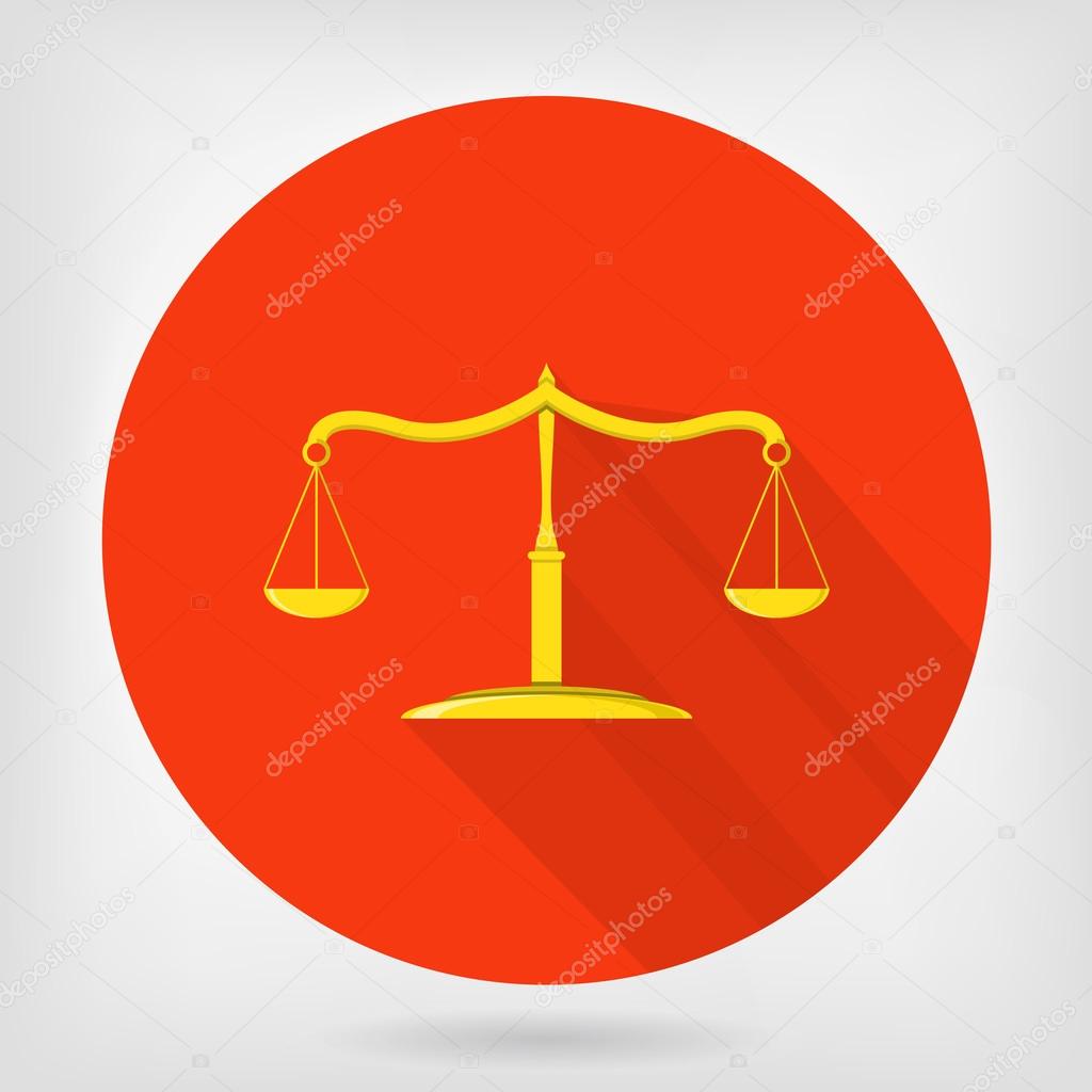 Scales of justice flat icon