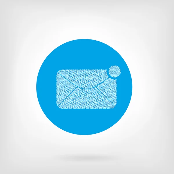 Icono de carta de correo en estilo plano y garabato . — Vector de stock