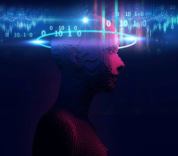 Conceptual Illustration Artificial Intelligence Human Form Illustratio — Stock Photo, Image