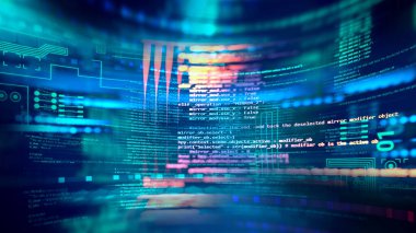 Programlama kod soyut teknolojik altyapı yazılım geliştirici ve bilgisayar kese
