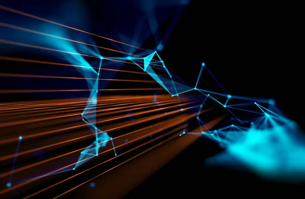 Швидкісні Лінії Світла Смуги Над Технологічним Фоном Представляють Науку Концепцію — стокове фото