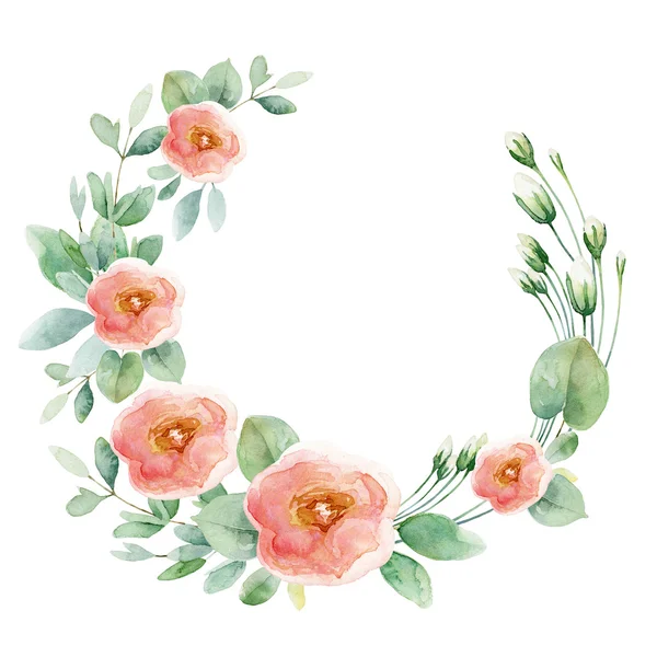 Bloem Krans met rozen — Stockfoto