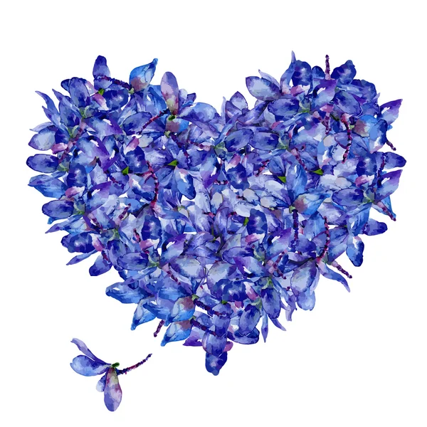 Coeur de fleur — Image vectorielle