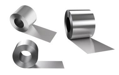 Beyaz arkaplanda 3D çelik levhalar oluşturma