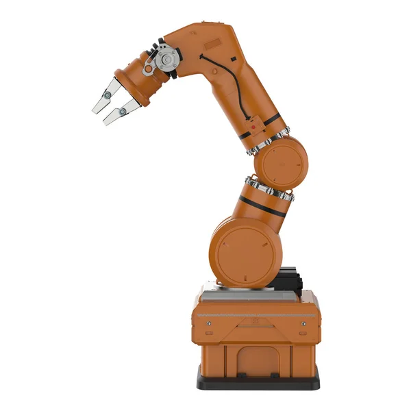 Rendering Roboterarm Isoliert Auf Weißem Hintergrund — Stockfoto