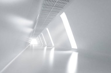 3d içerisi üçgen şekilli boş oda görüntüsü