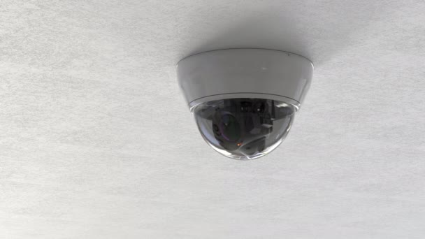 Övervakningskamera eller cctv-kamera i taket — Stockvideo