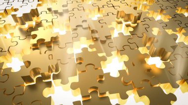 3D kayıp yapboz parçaları 