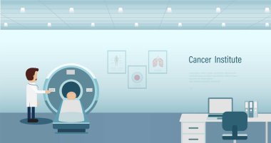 Kanser sigortası, düz tasarım vektör çizimi