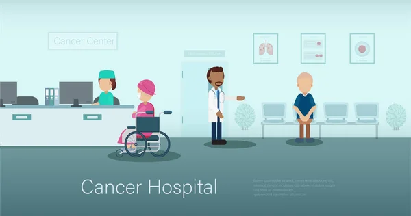 Cancer Försäkring Infographic Platt Design Vektor Illustration — Stock vektor
