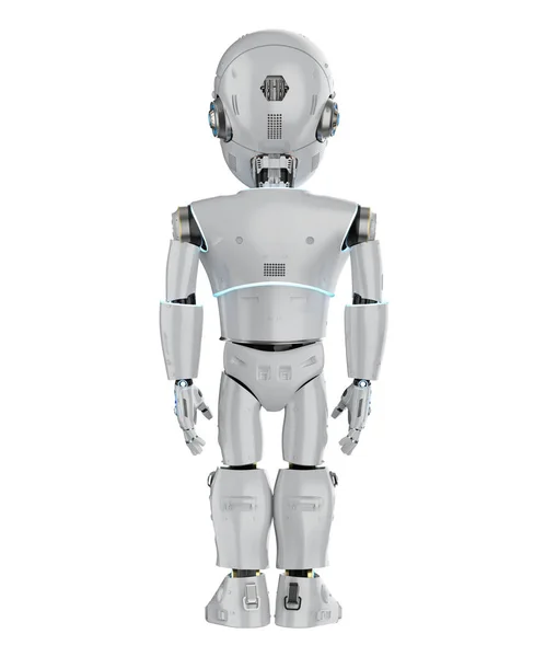 Renderelés Aranyos Robot Vagy Mesterséges Intelligencia Robot Rajzfilm Karakter Teljes — Stock Fotó