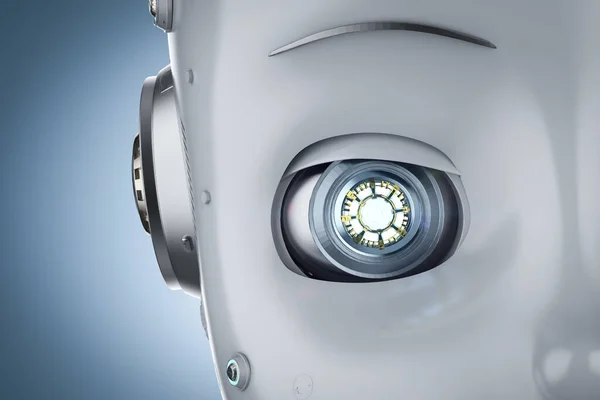 Görüntüleme Sevimli Robot Veya Çizgi Film Karakteri Olan Yapay Zeka — Stok fotoğraf