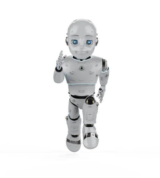 Rendering Cute Robot Artificial Intelligence Robot Cartoon Character — Stock Photo, Image