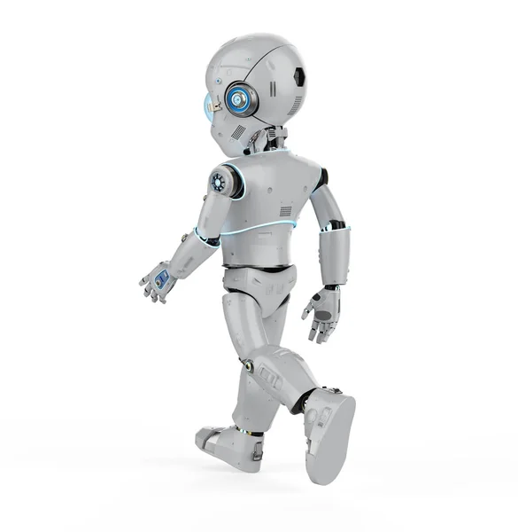 Rendering Robot Carino Robot Intelligenza Artificiale Con Personaggio Dei Cartoni — Foto Stock