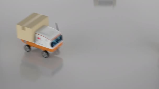 Trafic de robots de livraison en usine — Video