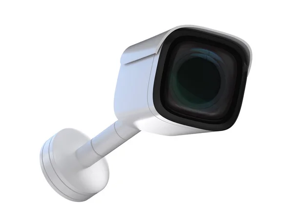 Videocamera Sicurezza Rendering Telecamera Cctv Isolata Bianco — Foto Stock