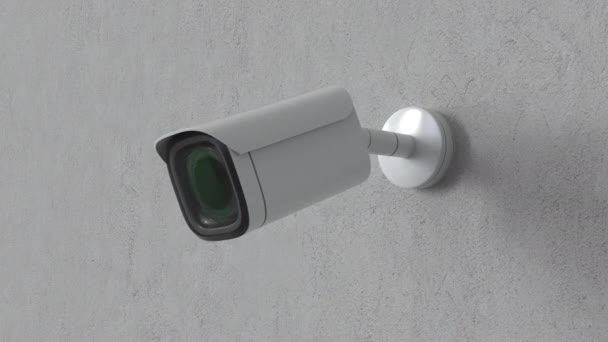 Security camera on wall — Stock Video