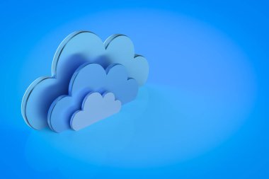 3D mavi bulutlu bulut depolama teknolojisi