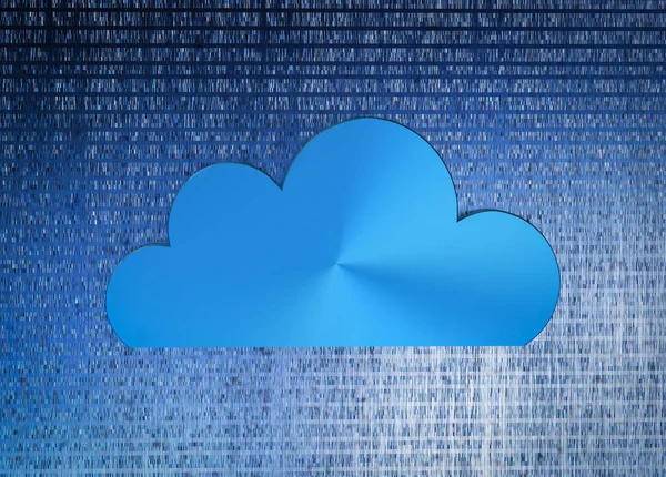 Felhő Tárolás Technológia Renderelés Kék Felhők — Stock Fotó