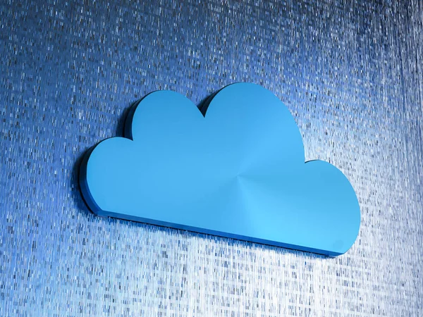 Technologie Stockage Cloud Avec Rendu Nuages Bleus — Photo