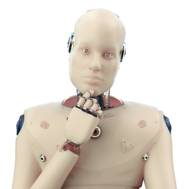 İnsan derisi olan 3 boyutlu ai robotu düşünün ya da analiz edin.