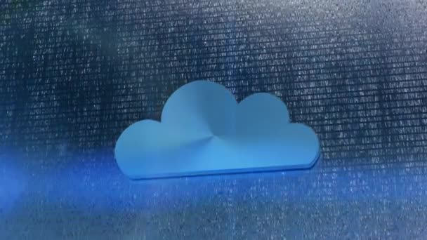 Tecnologia de armazenamento em nuvem — Vídeo de Stock