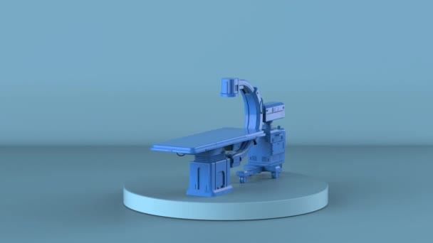 Rendering Arm Machine Met Monitor Beelden — Stockvideo