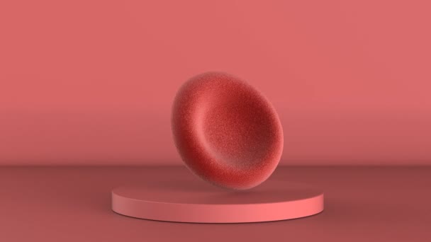 Kırmızı Zemin Üzerinde Görüntüleme Kırmızı Kan Hücresi — Stok video
