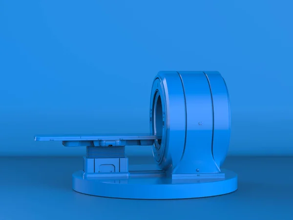 Renderelés Kék Mri Szkenner Vagy Mágneses Rezonancia Szkenner Eszköz Kék — Stock Fotó