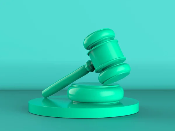 Візуалізація Зеленого Дарувальника Суддя Зеленому Фоні — стокове фото