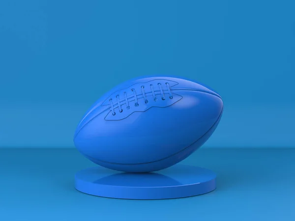 Mavi Arkaplanda Rugby Topu Oluşturuluyor — Stok fotoğraf