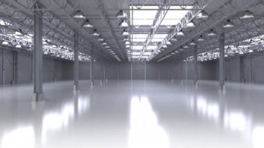3D döşeme içi boş fabrika kolye lambalar HD görüntü