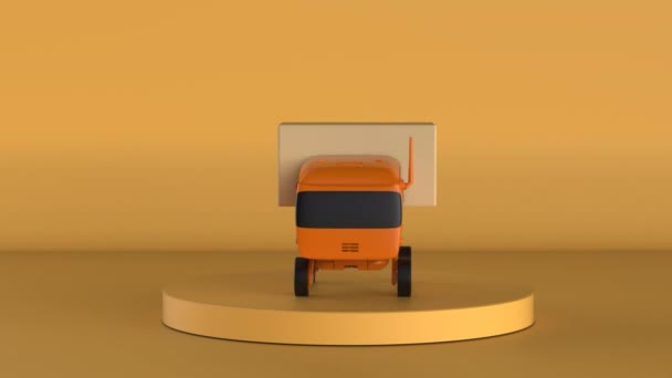 Concept Entrepôt Automatisation Avec Rendu Robot Livraison Transporter Des Images — Video