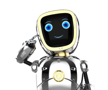 3d canlandırma robot yardımcısı düşün ya da hesapla